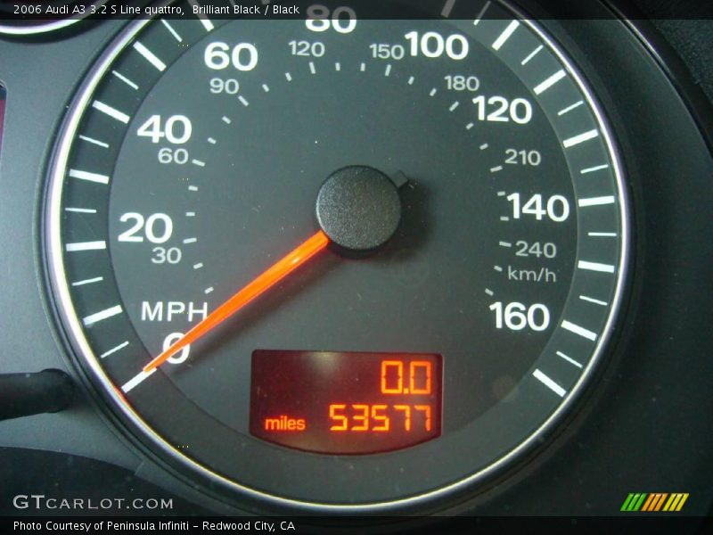 Brilliant Black / Black 2006 Audi A3 3.2 S Line quattro