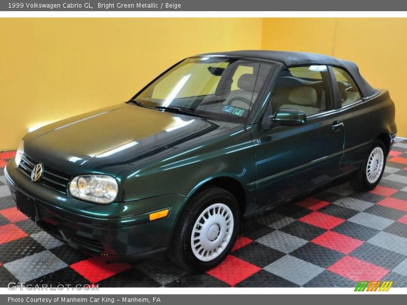 Bright Green Metallic / Beige 1999 Volkswagen Cabrio GL