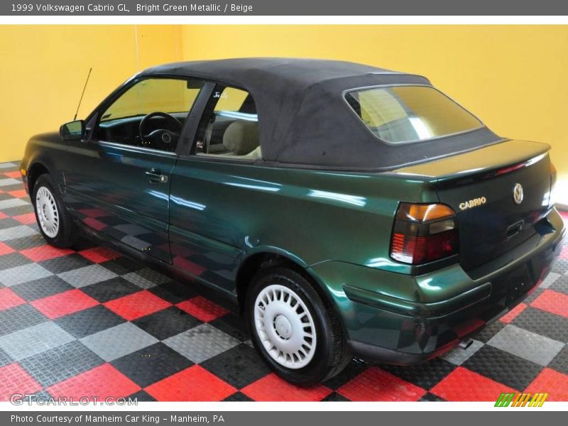 Bright Green Metallic / Beige 1999 Volkswagen Cabrio GL