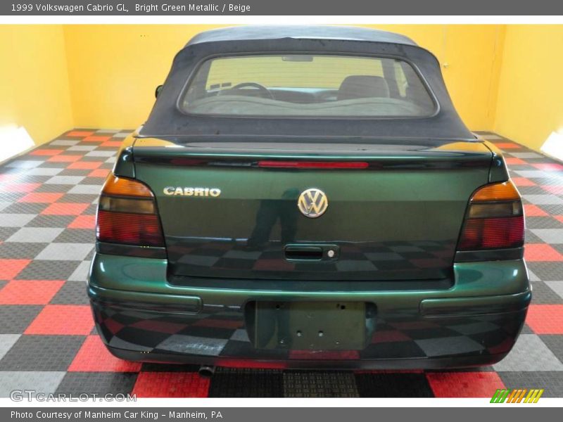 Bright Green Metallic / Beige 1999 Volkswagen Cabrio GL