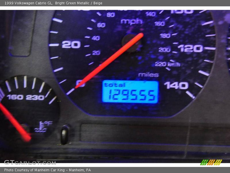 Bright Green Metallic / Beige 1999 Volkswagen Cabrio GL