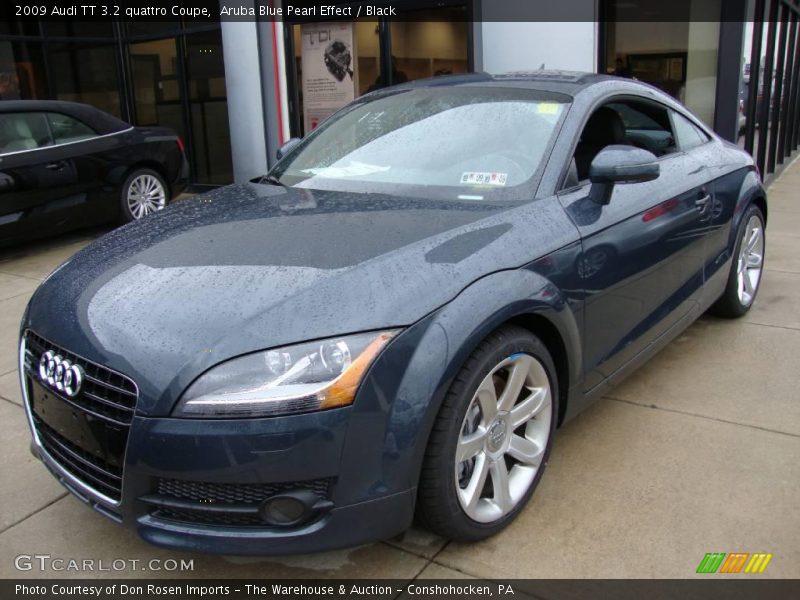 Aruba Blue Pearl Effect / Black 2009 Audi TT 3.2 quattro Coupe