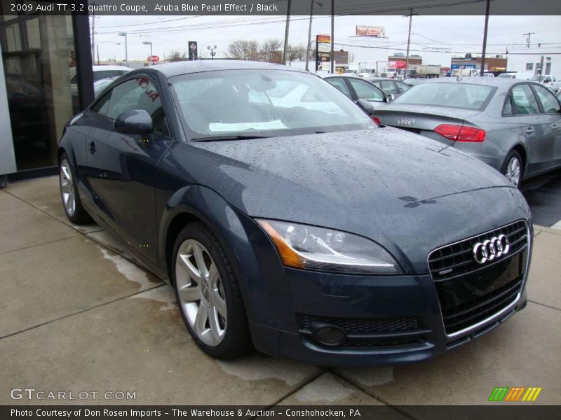 Aruba Blue Pearl Effect / Black 2009 Audi TT 3.2 quattro Coupe