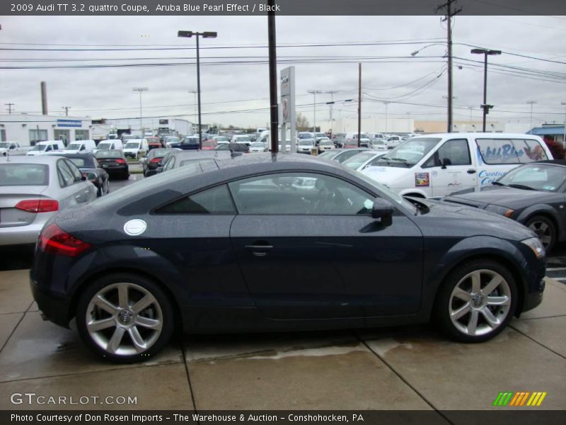 Aruba Blue Pearl Effect / Black 2009 Audi TT 3.2 quattro Coupe