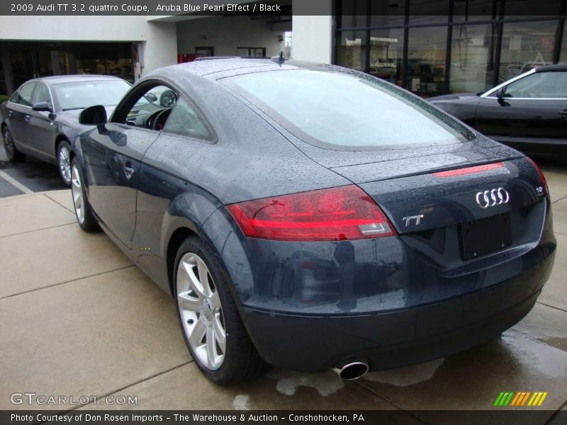 Aruba Blue Pearl Effect / Black 2009 Audi TT 3.2 quattro Coupe