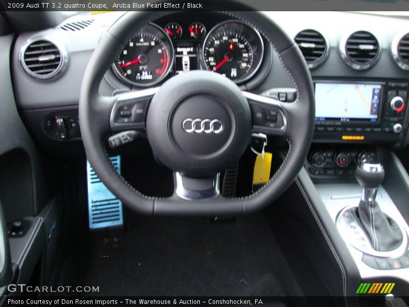 Aruba Blue Pearl Effect / Black 2009 Audi TT 3.2 quattro Coupe