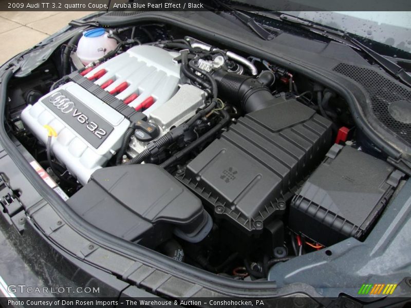 Aruba Blue Pearl Effect / Black 2009 Audi TT 3.2 quattro Coupe