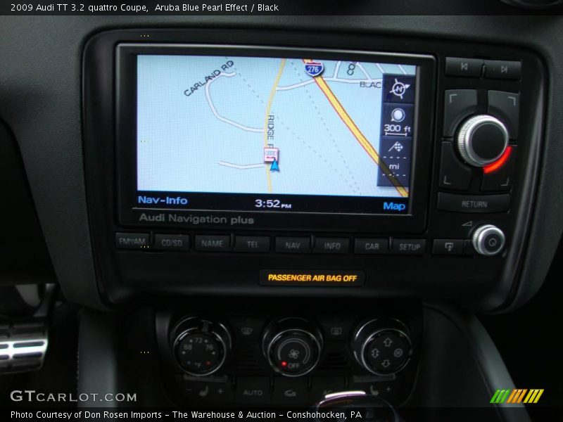 Aruba Blue Pearl Effect / Black 2009 Audi TT 3.2 quattro Coupe