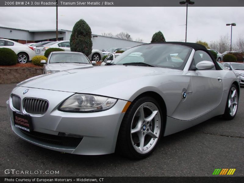 Titanium Silver Metallic / Black 2006 BMW Z4 3.0si Roadster