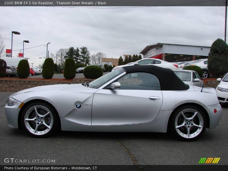 Titanium Silver Metallic / Black 2006 BMW Z4 3.0si Roadster