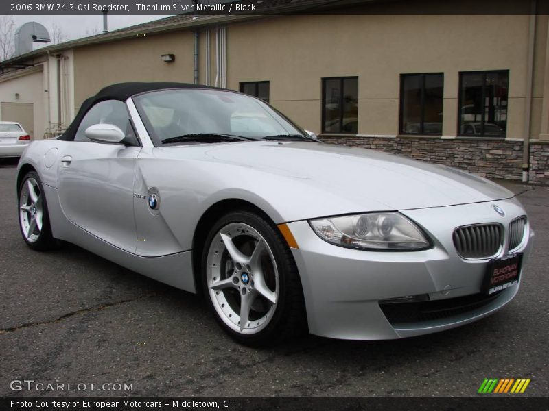 Titanium Silver Metallic / Black 2006 BMW Z4 3.0si Roadster