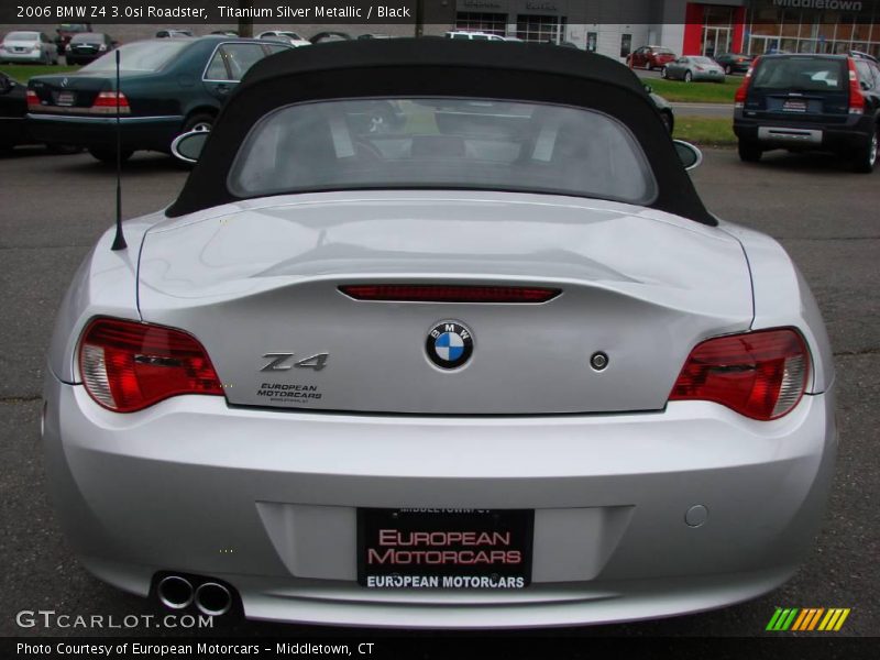 Titanium Silver Metallic / Black 2006 BMW Z4 3.0si Roadster