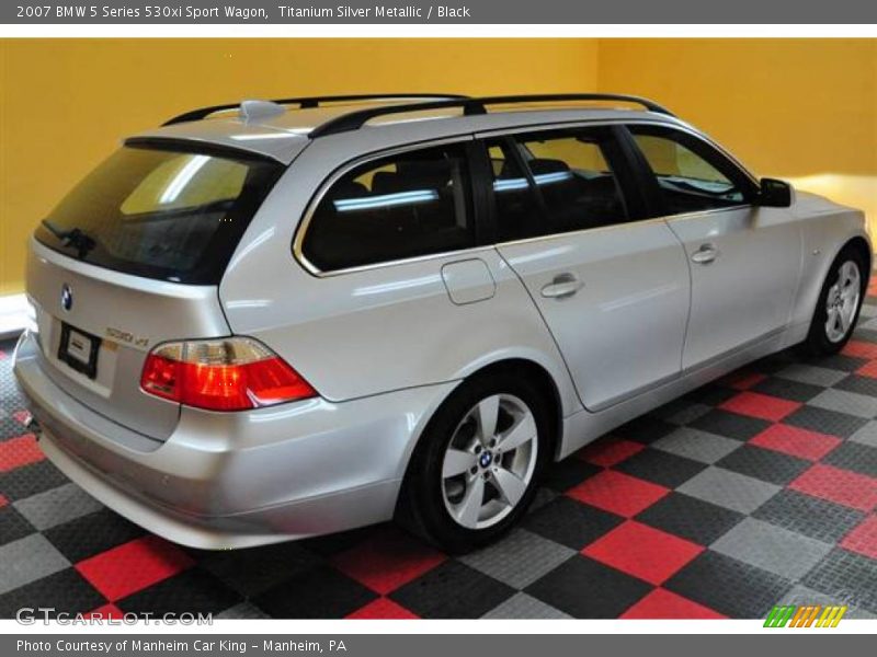 Titanium Silver Metallic / Black 2007 BMW 5 Series 530xi Sport Wagon
