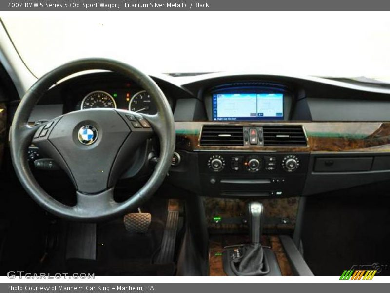 Titanium Silver Metallic / Black 2007 BMW 5 Series 530xi Sport Wagon