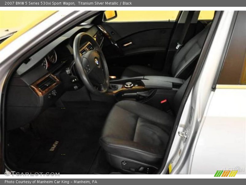 Titanium Silver Metallic / Black 2007 BMW 5 Series 530xi Sport Wagon