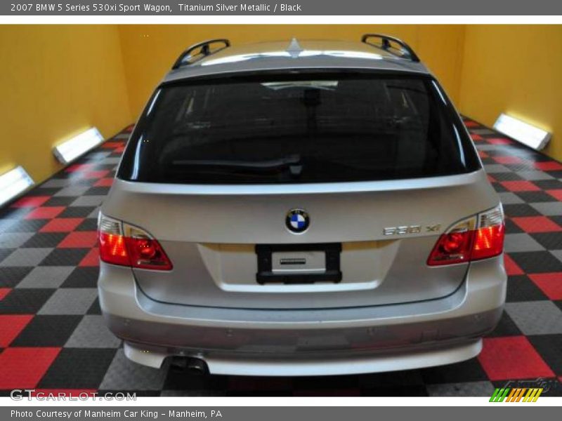 Titanium Silver Metallic / Black 2007 BMW 5 Series 530xi Sport Wagon