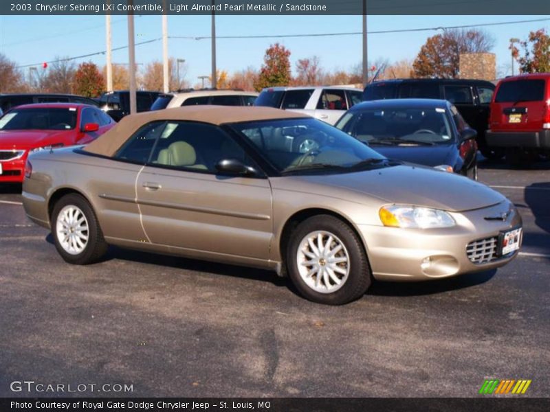 Light Almond Pearl Metallic / Sandstone 2003 Chrysler Sebring LXi Convertible