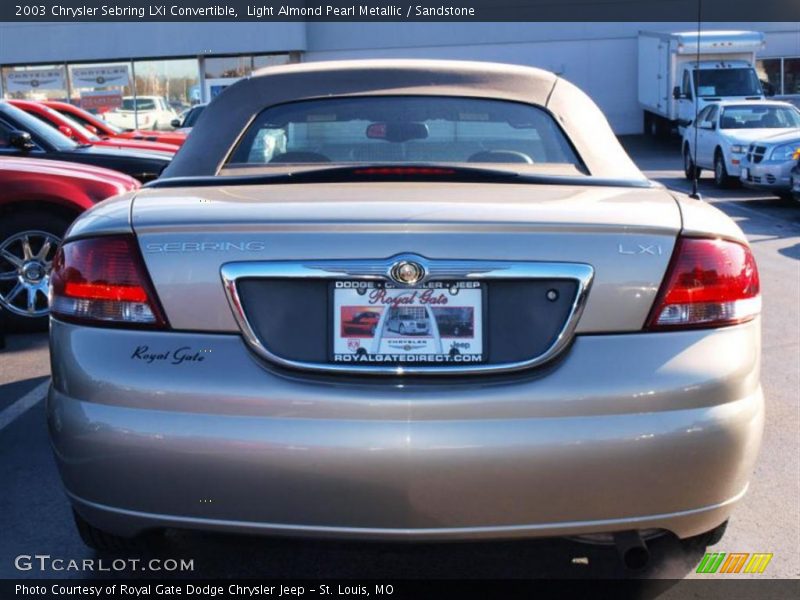 Light Almond Pearl Metallic / Sandstone 2003 Chrysler Sebring LXi Convertible