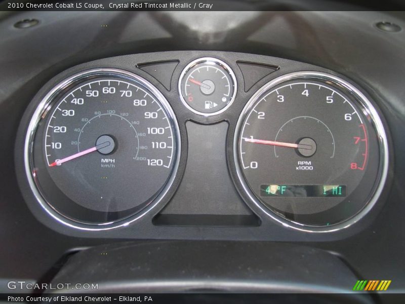 Crystal Red Tintcoat Metallic / Gray 2010 Chevrolet Cobalt LS Coupe