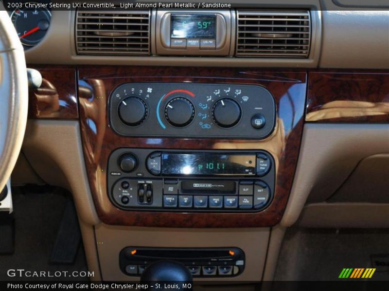 Light Almond Pearl Metallic / Sandstone 2003 Chrysler Sebring LXi Convertible