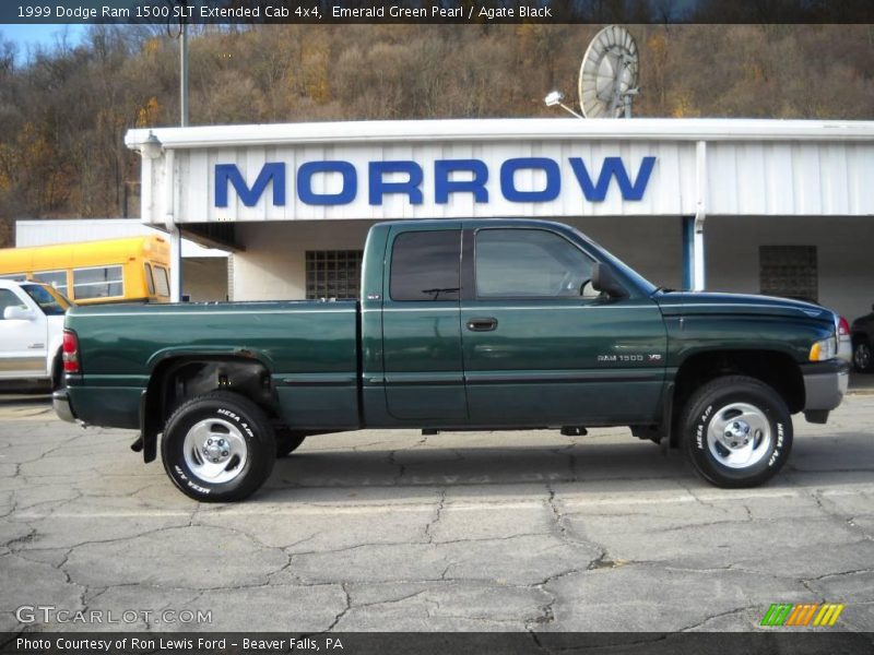 Emerald Green Pearl / Agate Black 1999 Dodge Ram 1500 SLT Extended Cab 4x4