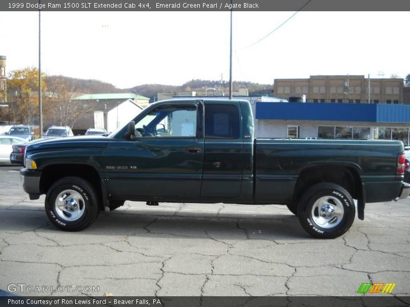 Emerald Green Pearl / Agate Black 1999 Dodge Ram 1500 SLT Extended Cab 4x4