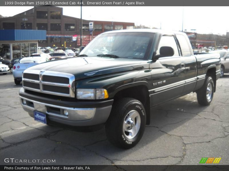 Emerald Green Pearl / Agate Black 1999 Dodge Ram 1500 SLT Extended Cab 4x4