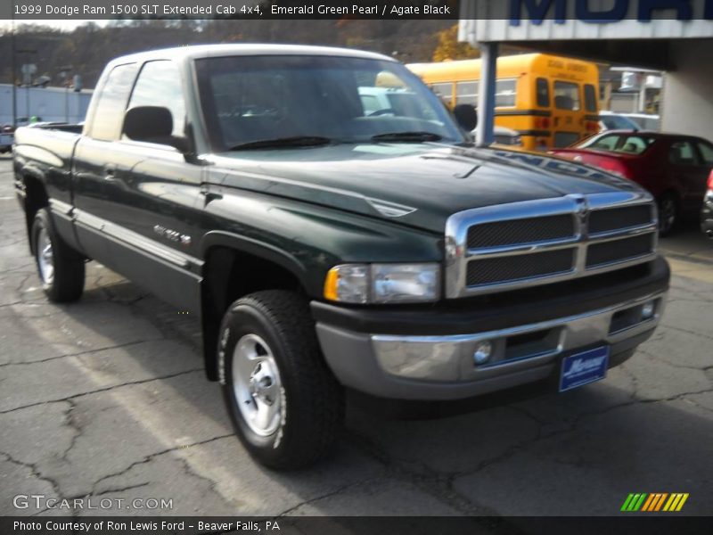 Emerald Green Pearl / Agate Black 1999 Dodge Ram 1500 SLT Extended Cab 4x4
