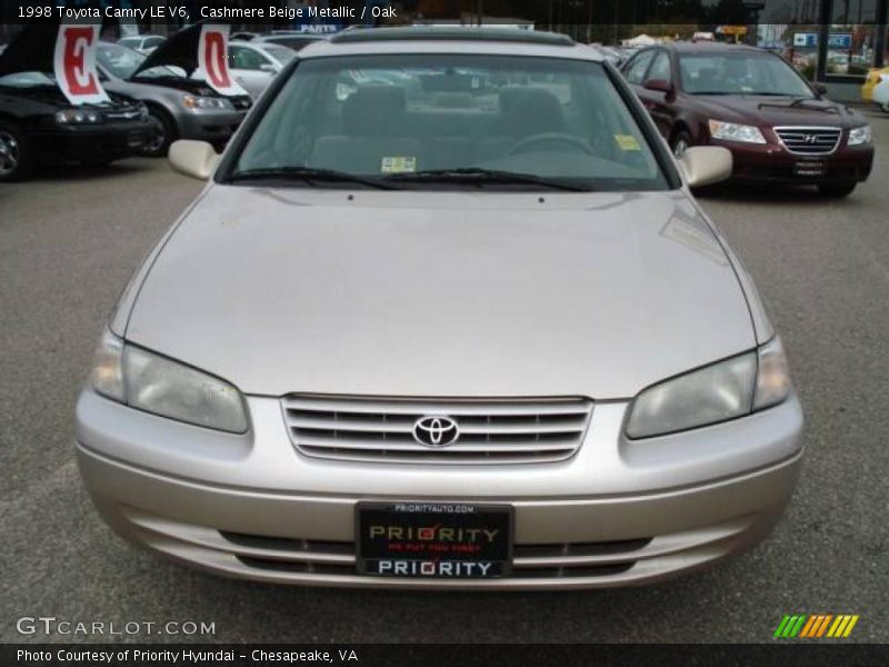 Cashmere Beige Metallic / Oak 1998 Toyota Camry LE V6