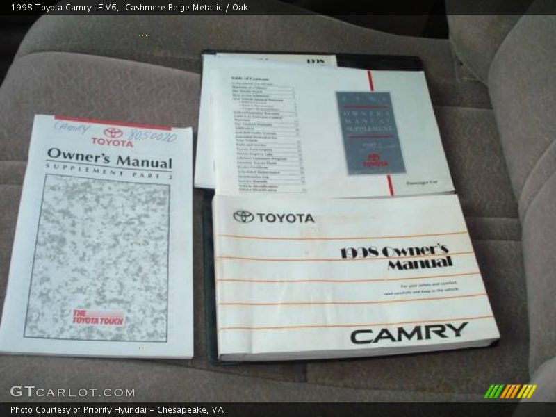 Cashmere Beige Metallic / Oak 1998 Toyota Camry LE V6