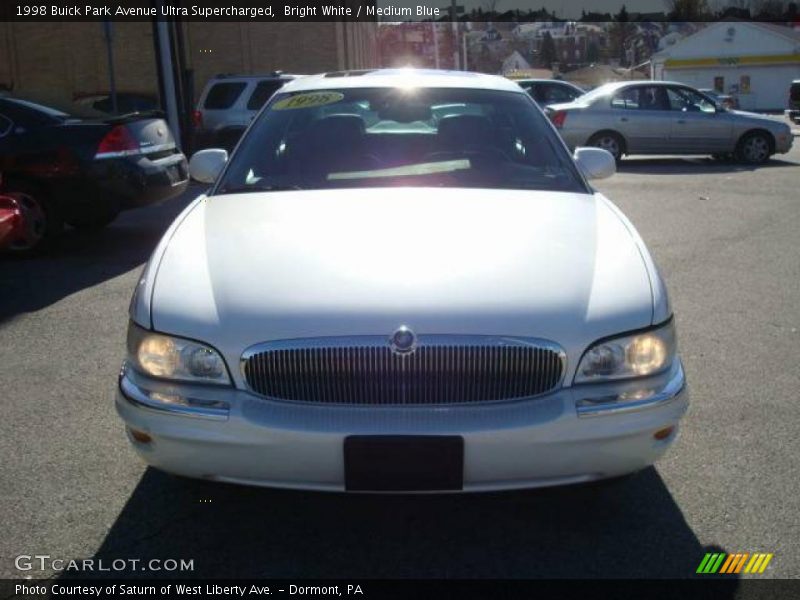 Bright White / Medium Blue 1998 Buick Park Avenue Ultra Supercharged