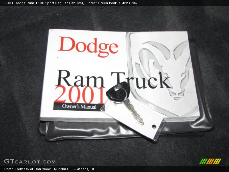 Forest Green Pearl / Mist Gray 2001 Dodge Ram 1500 Sport Regular Cab 4x4