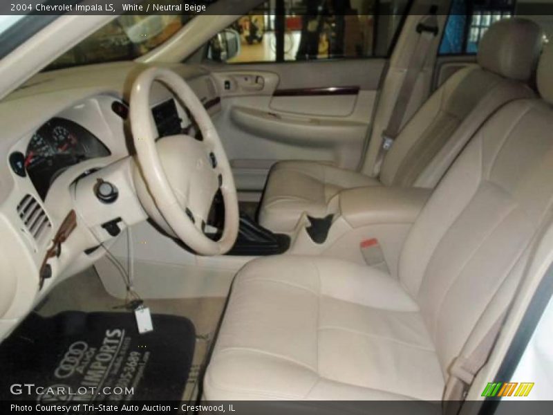 White / Neutral Beige 2004 Chevrolet Impala LS