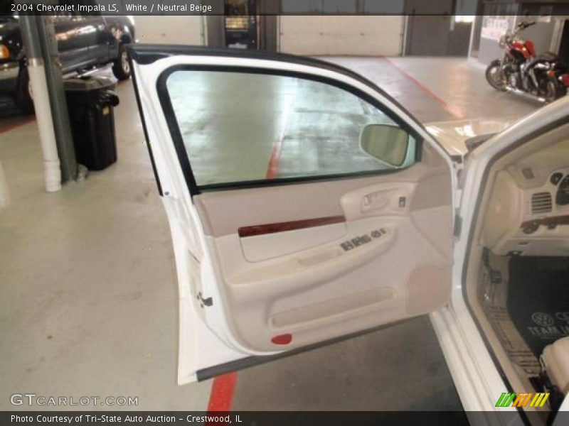 White / Neutral Beige 2004 Chevrolet Impala LS