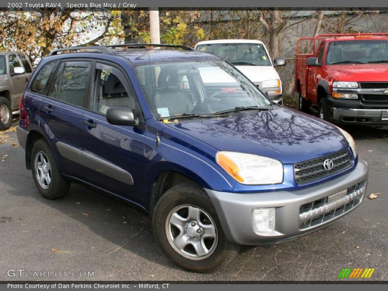 Spectra Blue Mica / Gray 2002 Toyota RAV4