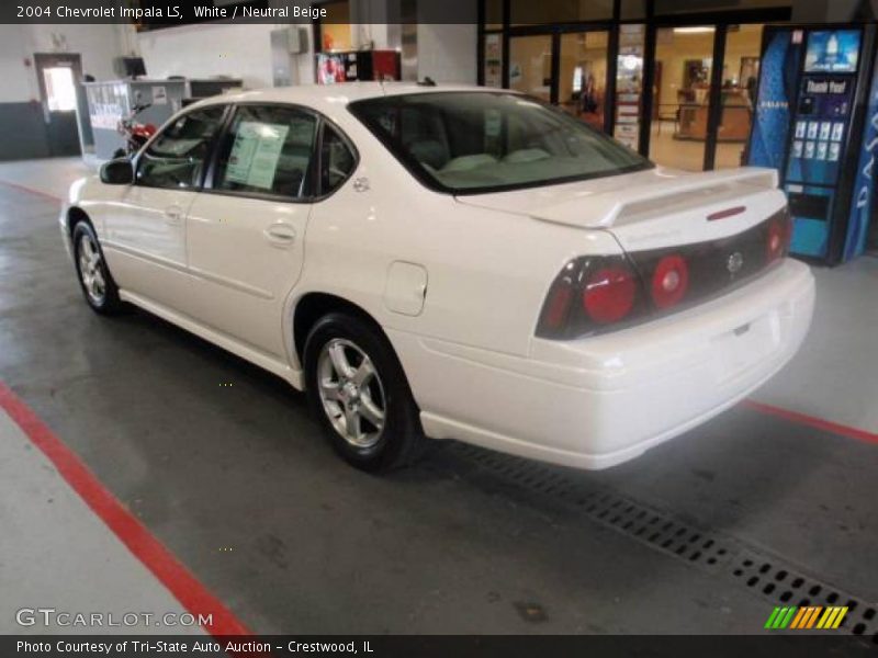 White / Neutral Beige 2004 Chevrolet Impala LS