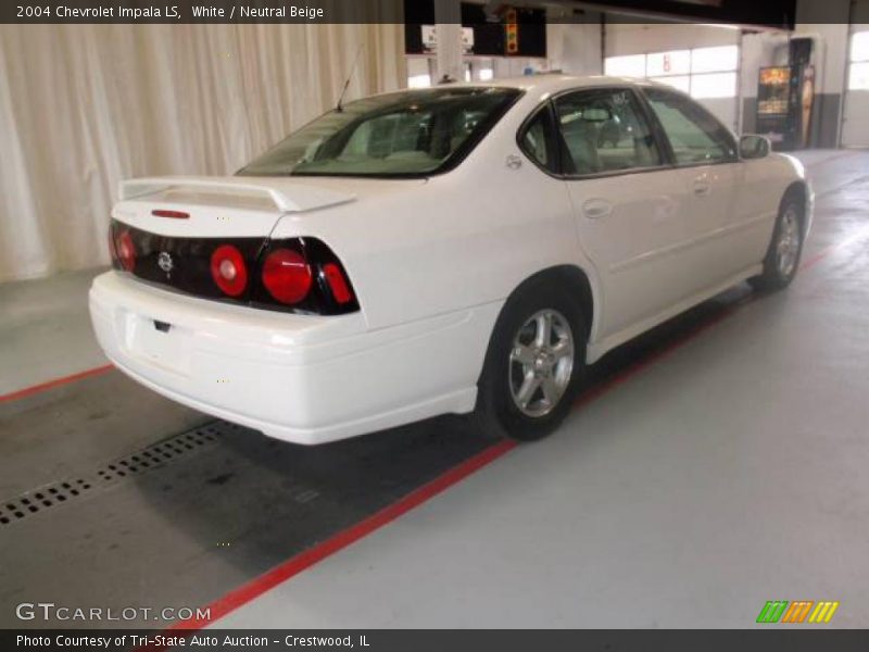 White / Neutral Beige 2004 Chevrolet Impala LS