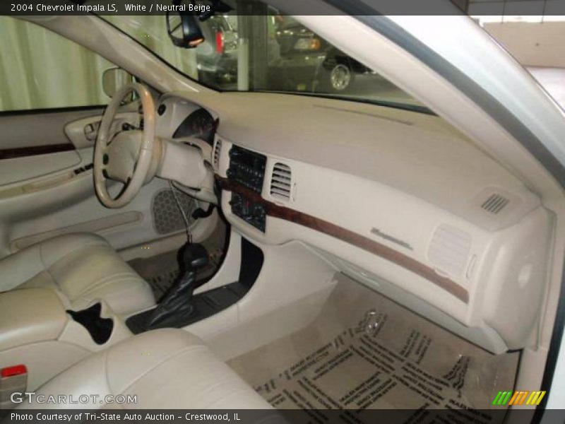 White / Neutral Beige 2004 Chevrolet Impala LS