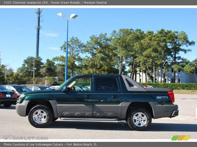 Forest Green Metallic / Medium Neutral 2002 Chevrolet Avalanche Z66