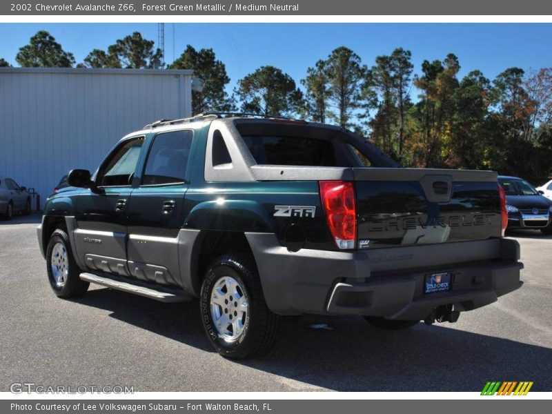 Forest Green Metallic / Medium Neutral 2002 Chevrolet Avalanche Z66