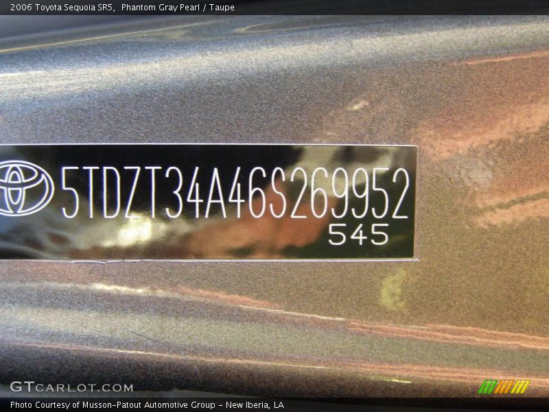 Phantom Gray Pearl / Taupe 2006 Toyota Sequoia SR5