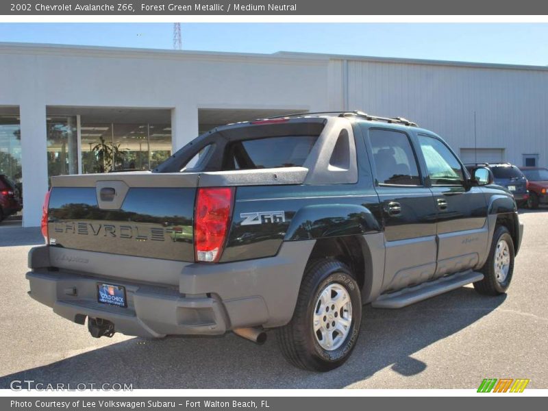 Forest Green Metallic / Medium Neutral 2002 Chevrolet Avalanche Z66