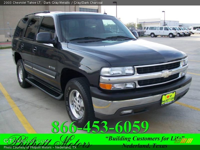 Dark Gray Metallic / Gray/Dark Charcoal 2003 Chevrolet Tahoe LT