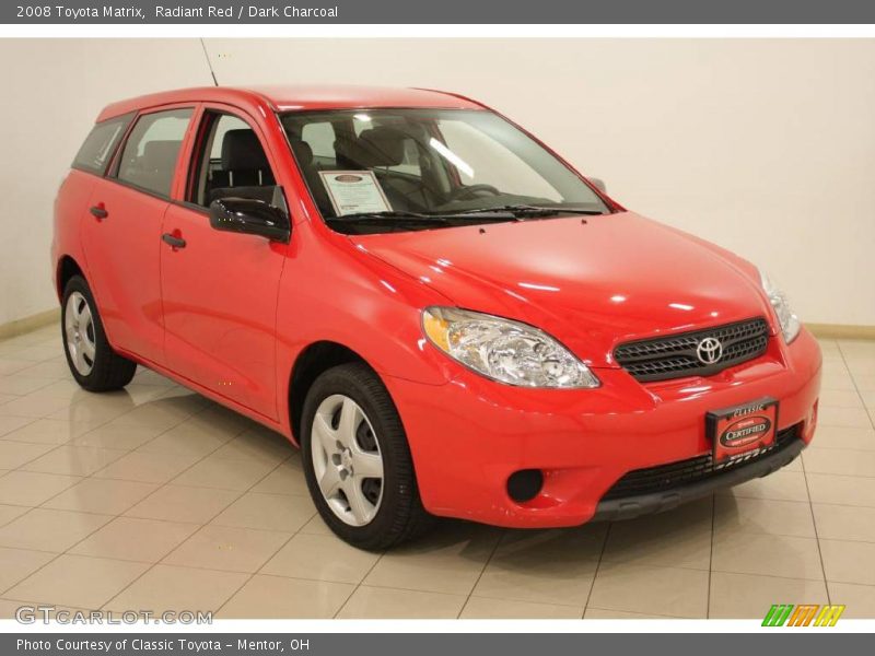 Radiant Red / Dark Charcoal 2008 Toyota Matrix