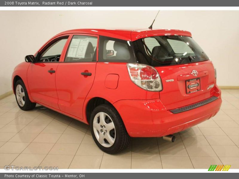 Radiant Red / Dark Charcoal 2008 Toyota Matrix