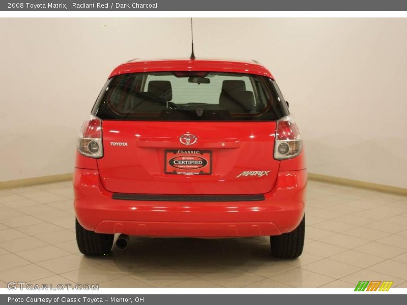 Radiant Red / Dark Charcoal 2008 Toyota Matrix