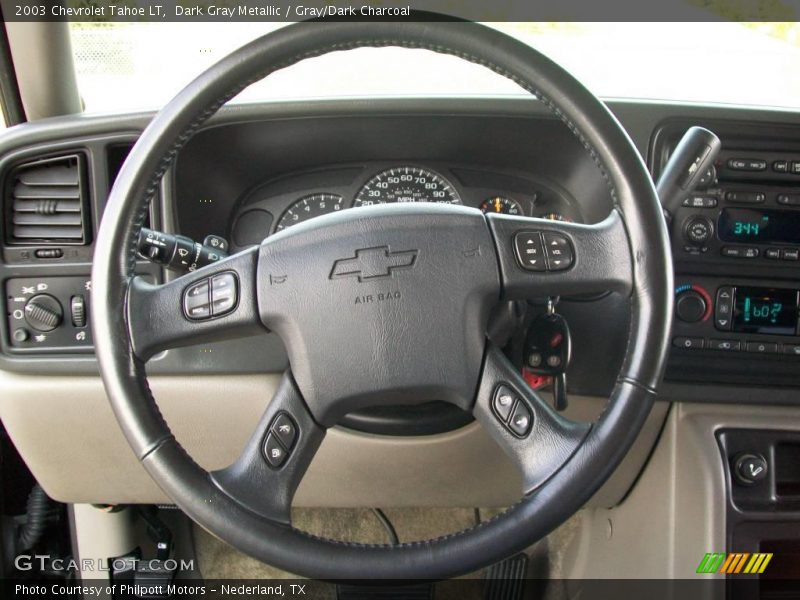 Dark Gray Metallic / Gray/Dark Charcoal 2003 Chevrolet Tahoe LT