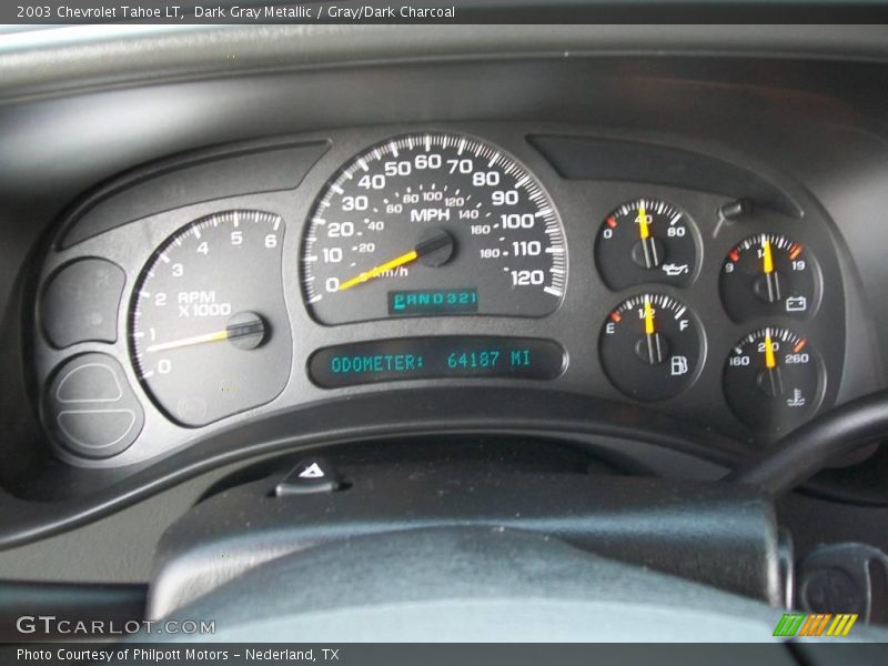 Dark Gray Metallic / Gray/Dark Charcoal 2003 Chevrolet Tahoe LT
