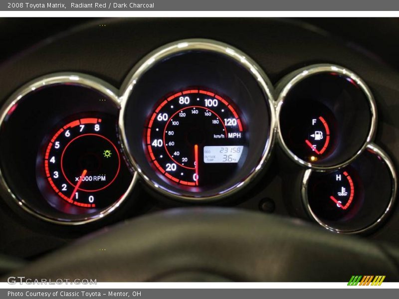 Radiant Red / Dark Charcoal 2008 Toyota Matrix