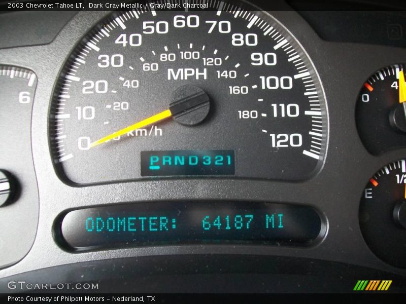 Dark Gray Metallic / Gray/Dark Charcoal 2003 Chevrolet Tahoe LT